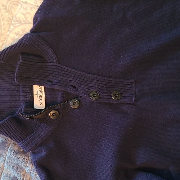 Stone Island Other - Stone Island Navy Blue Cardigan Sweater
